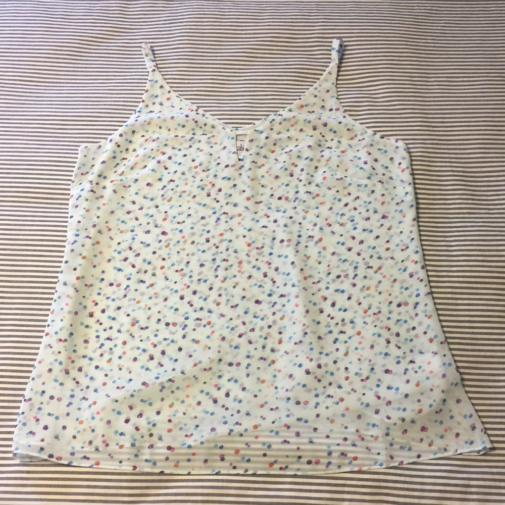 CAbi Confetti Cami Large New w/out Tags